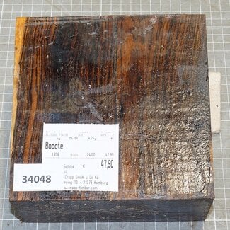 Bocote, ca. 150 x 150 x 79 mm, 2 kg