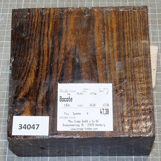 Bocote, approx. 150 x 150 x 77 mm, 2 kg