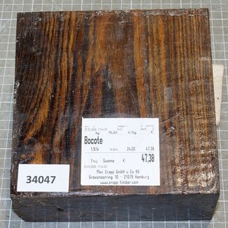 Bocote, ca. 150 x 150 x 77 mm, 2 kg