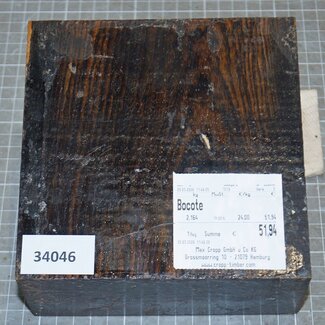 Bocote, ca. 150 x 150 x 80 mm, 2,1 kg