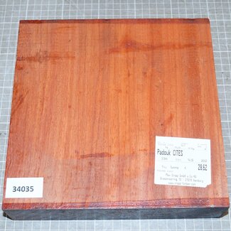Padouk, approx. 230 x 230 x 52 mm, 2 kg