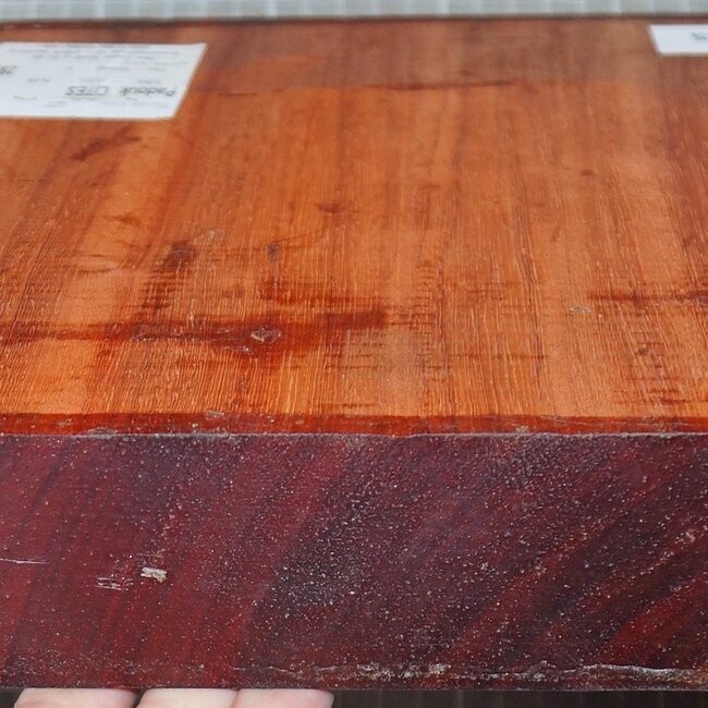 Padouk, ca. 230 x 230 x 52 mm, 2 kg