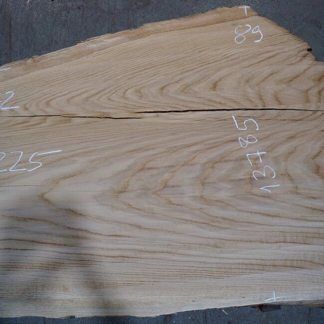 Oak board, approx. 2250 x 720 x 65 - 70 mm, 13785