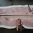 Redwood table top pair, approx. 3300 x 440(530)/520(580) x 65 mm, 13193 a+b