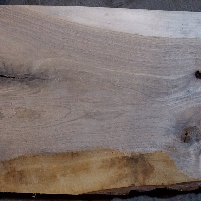 Nussbaum Waschtischplatte, ca. 1030 x 570/510/440 x 52 mm, 13493