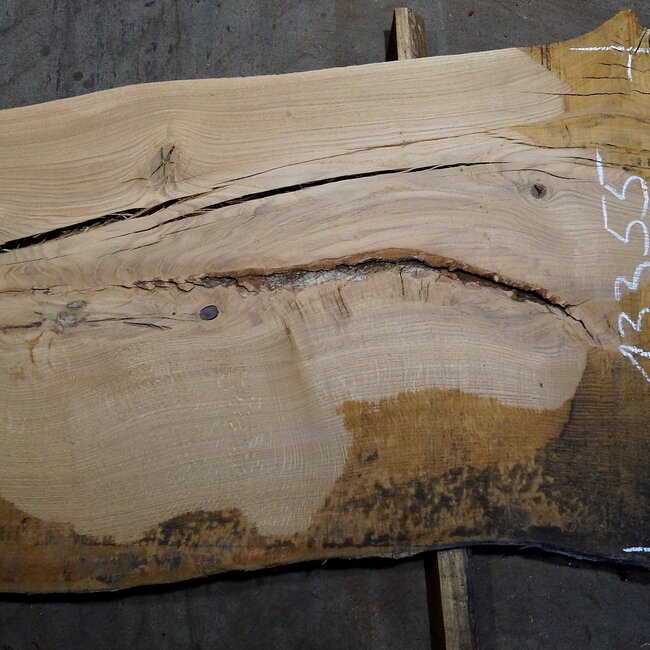 Mooreiche Tischplatte, ca. 2800 x 800/680/590 x 40-50 mm, 13355