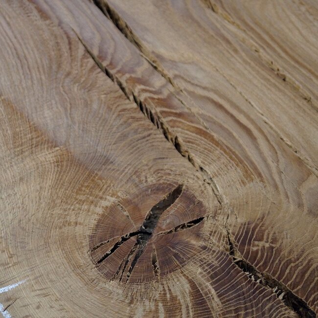 Mooreiche Tischplatte, ca. 2800 x 800/680/590 x 40-50 mm, 13355