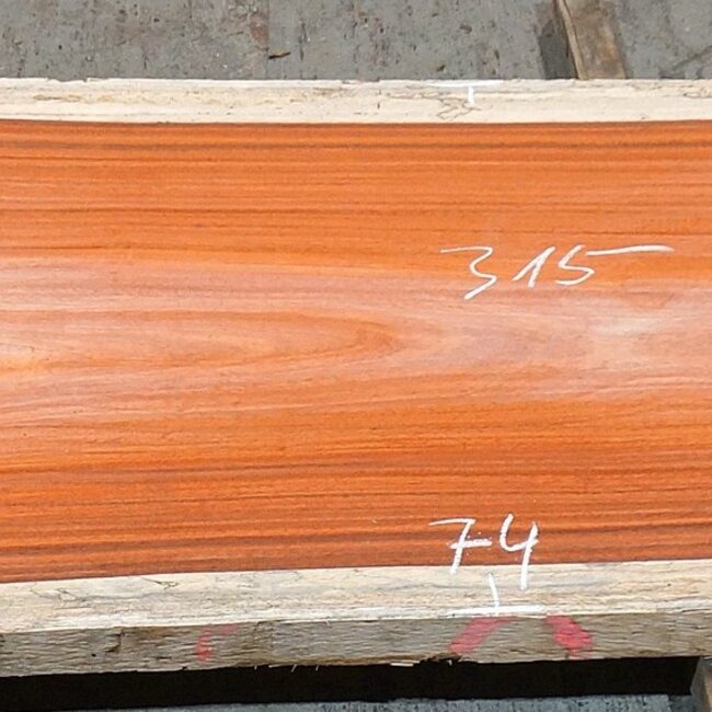 Padouk, approx. 3150 x 740 x 47-50 mm, 13823