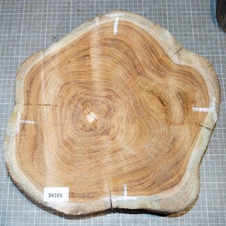 Teak (Plantation), approx. 325 x 320 x 82mm, 4,5kg