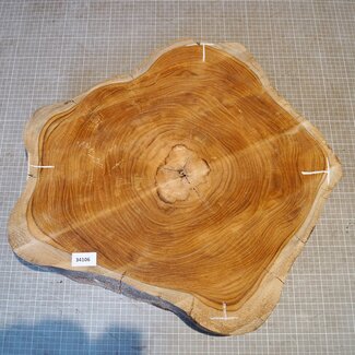 Teak (Plantation), approx. 510 x 510 x 55-90mm, 10kg
