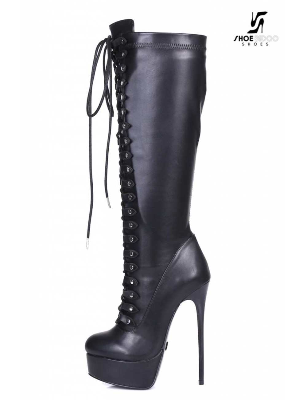 Giaro Black lace-up ultra "Galana MAHAUTE" knee boots