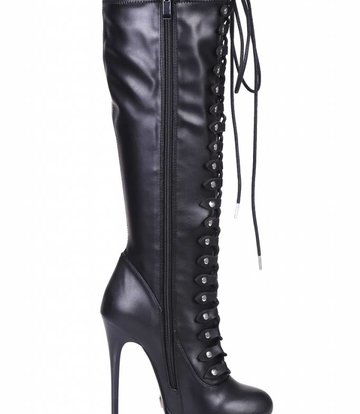 Giaro Black lace-up ultra "Galana MAHAUTE" knee boots