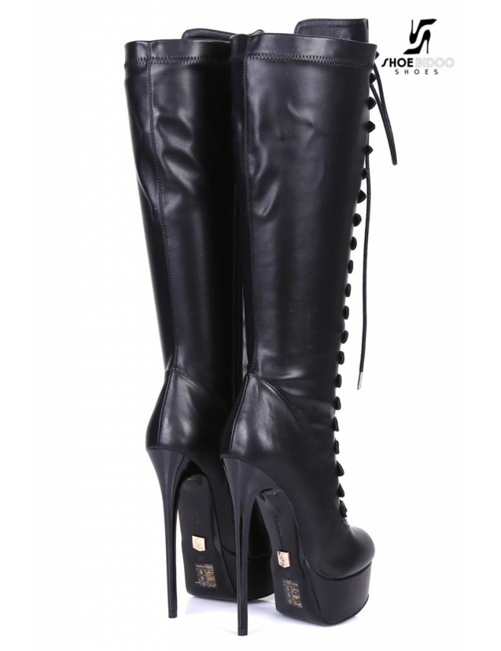 Giaro Black lace-up ultra "Galana MAHAUTE" knee boots