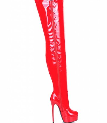 Giaro Red shiny Giaro ultra "Galana" thigh boots