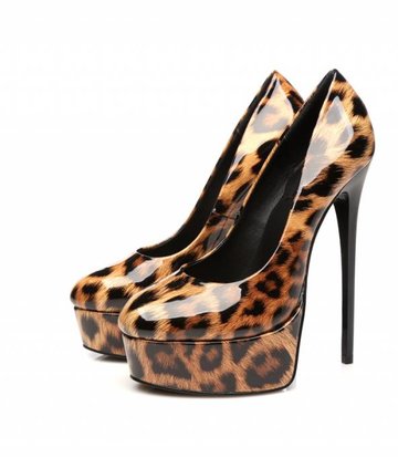 Giaro Leopard Giaro "Galana" shiny platforms pumps