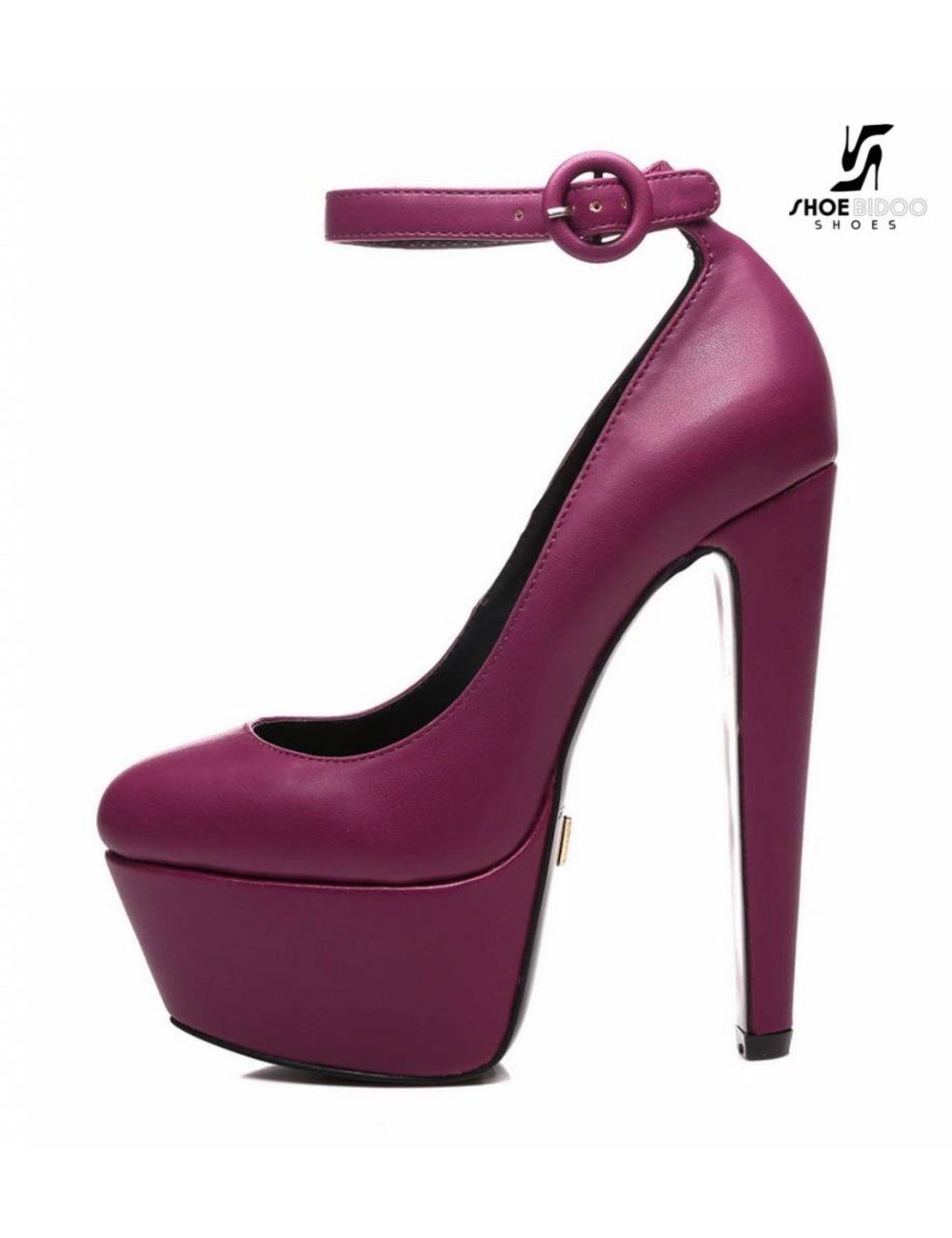 purple strap heels