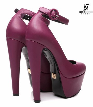 Giaro Paarse Giaro "Destroyer" platform pumps met enkelbandje