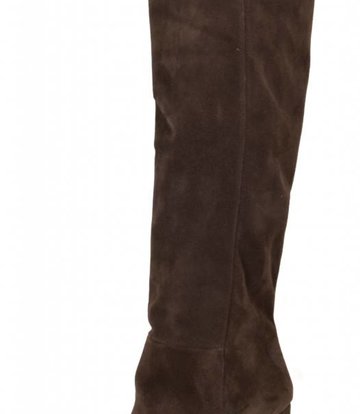 Sanctum Long pull on knee boots with high heels in suede -OUTLET