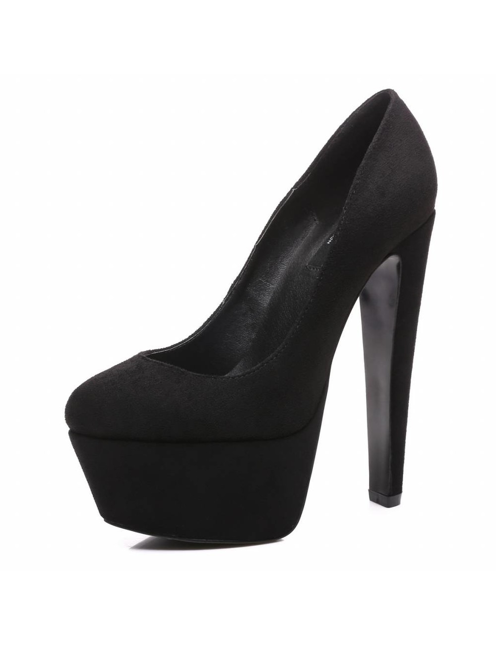 Giaro Black velour Giaro "Destroyer" platform pumps with high thick heels