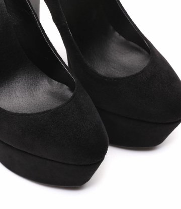 Giaro Black velour Giaro "Destroyer" platform pumps with high thick heels