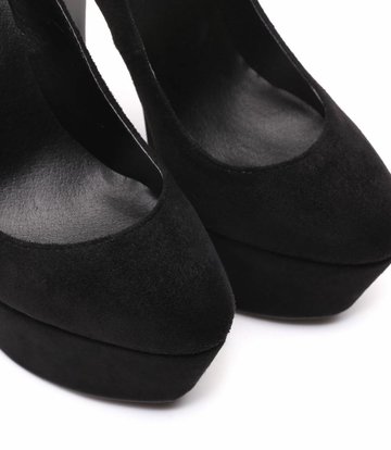 Giaro Zwarte velour Giaro "Destroyer" platform pumps met hoge dikke hakken