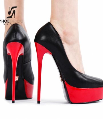 Giaro Black and Red Giaro "Galana" platforms pumps