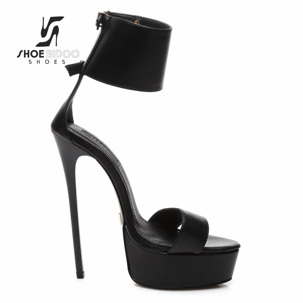 Black Giaro KATE high 16cm heeled platform sandals - Shoebidoo Shoes ...