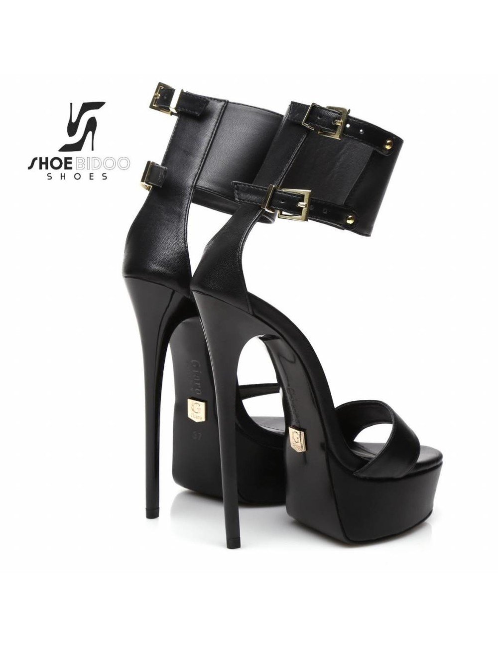 Giaro Black Giaro KATE bondage ankle belt sandals