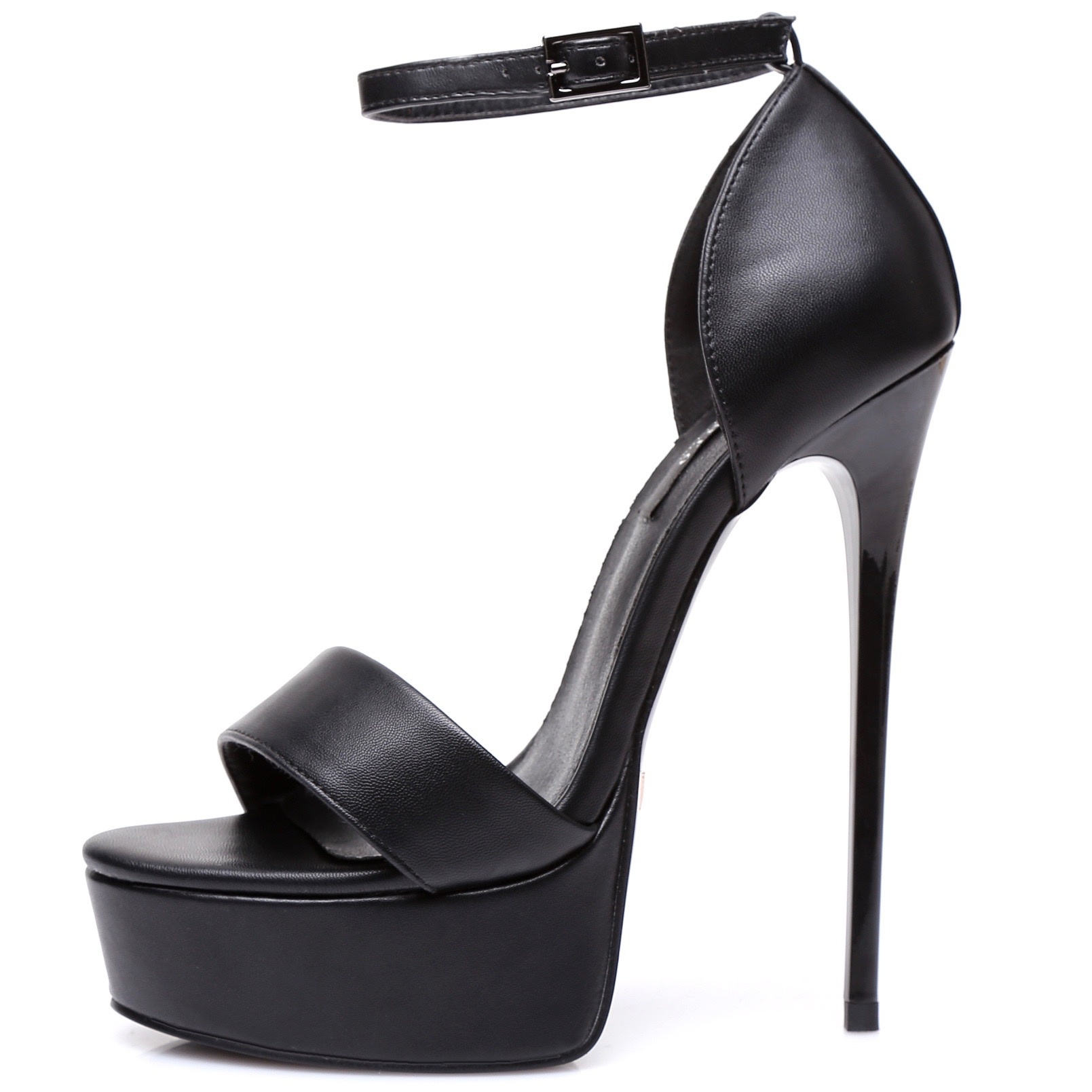 Black Giaro high 16cm heeled platform sandals - Shoebidoo Shoes | Giaro ...