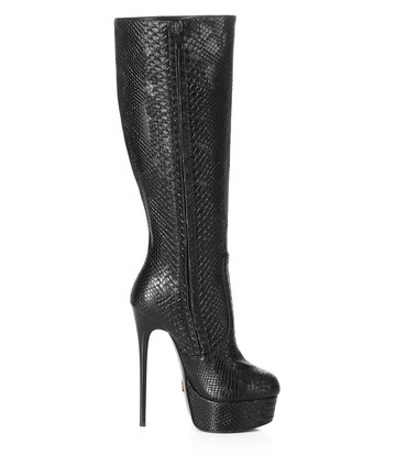 Giaro Black Snake skin Giaro ultra "Galana" knee boots