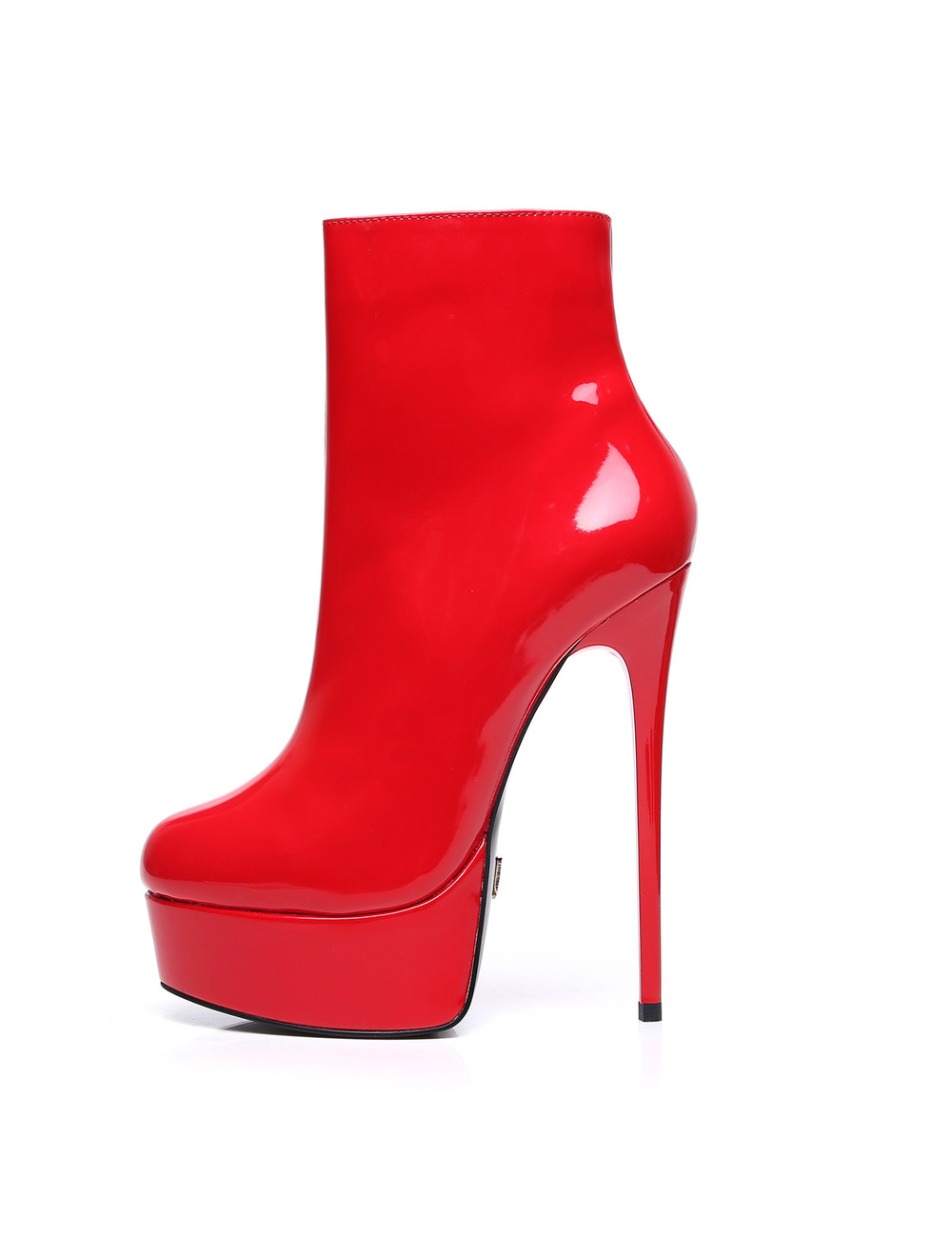 Giaro Red Shiny Giaro "Galana" ankle boots