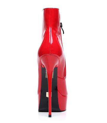 Giaro Red Shiny Giaro "Galana" ankle boots