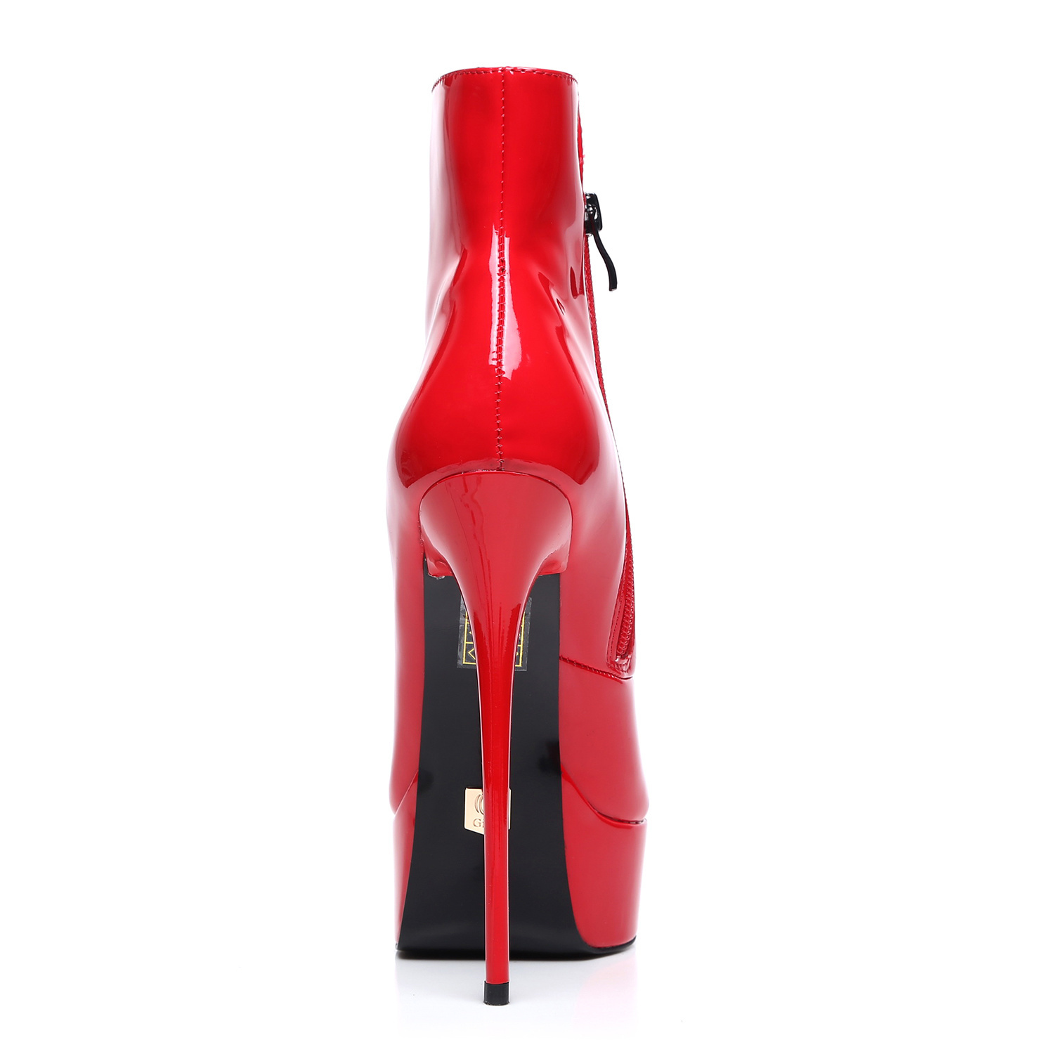 Red Giaro Shiny high 16cm heel ankle boots - Shoebidoo Shoes | Giaro ...