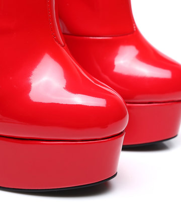 Giaro Red Shiny Giaro "Galana" ankle boots