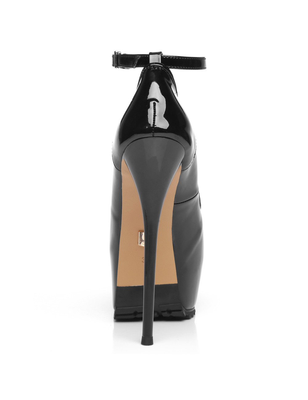 Giaro Zwarte Giaro "Profile" platform pumps peeptoe