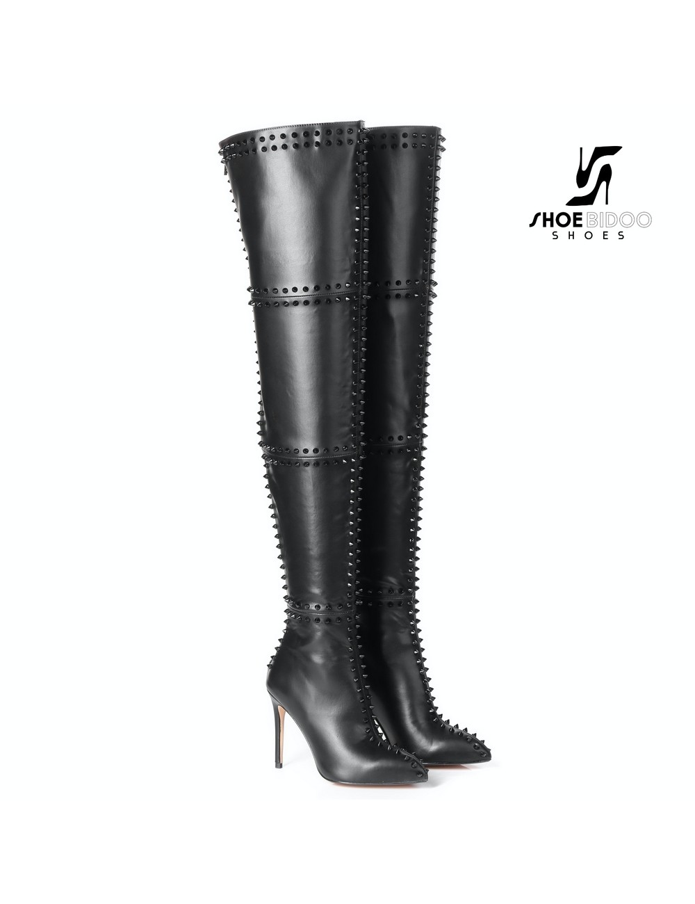Giaro LUNA thigh high boots with high heels and lots of studs