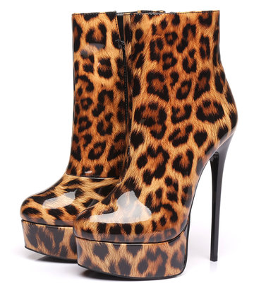 Giaro Shiny Leopard Giaro "Galana" ankle boots