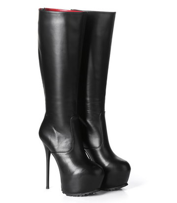 Giaro Giaro Cameron black matte knee boots - back zipper