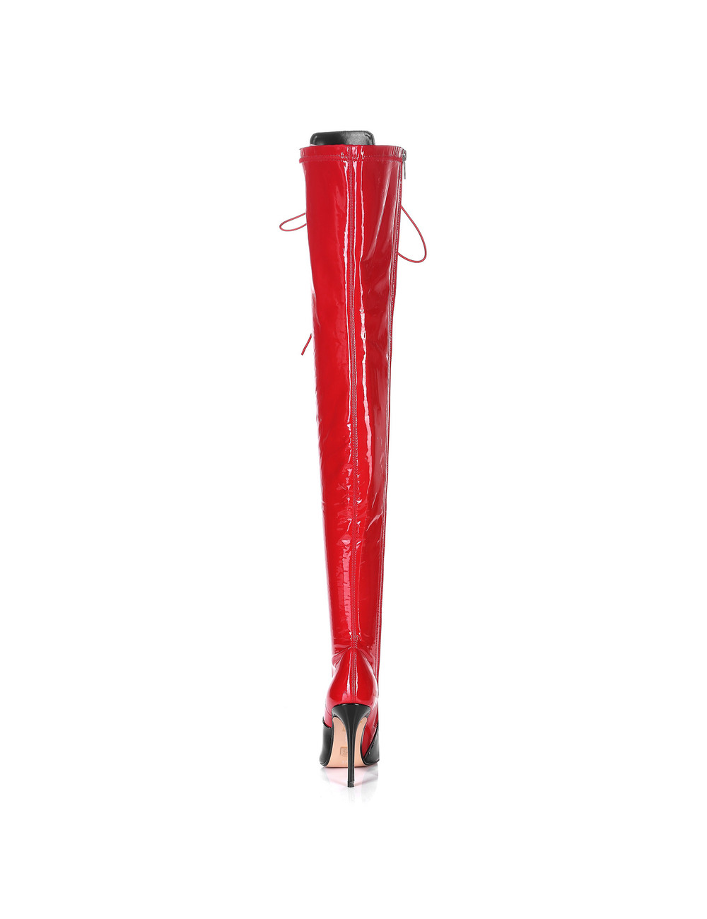 Giaro VERUSKA long lace-up thigh high boots with high heels RED-BLACK