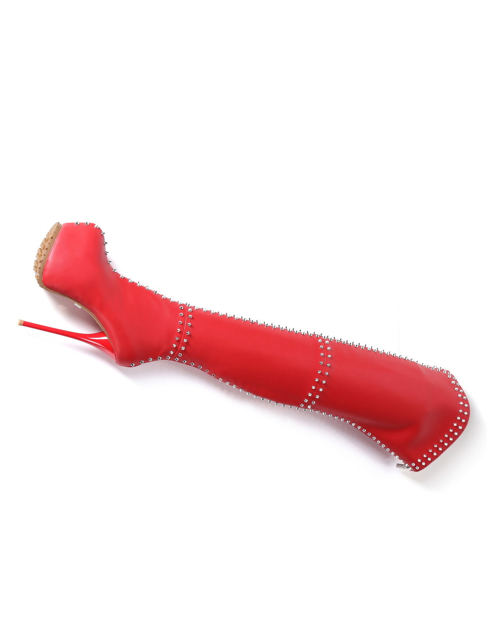 Giaro Giaro SOPHIA red studded thigh boots profile