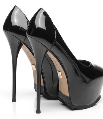 Giaro Zwart glanzende Giaro "Profile" plateau pumps