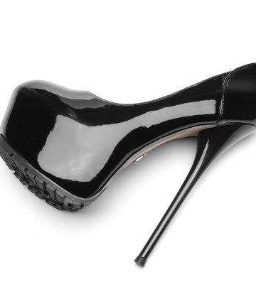 Giaro Zwart glanzende Giaro "Profile" plateau pumps