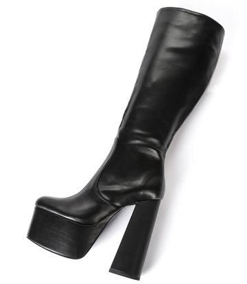 Ellie Tailor by Giaro Black chunky heel "Emmy" knee boots by Ellie