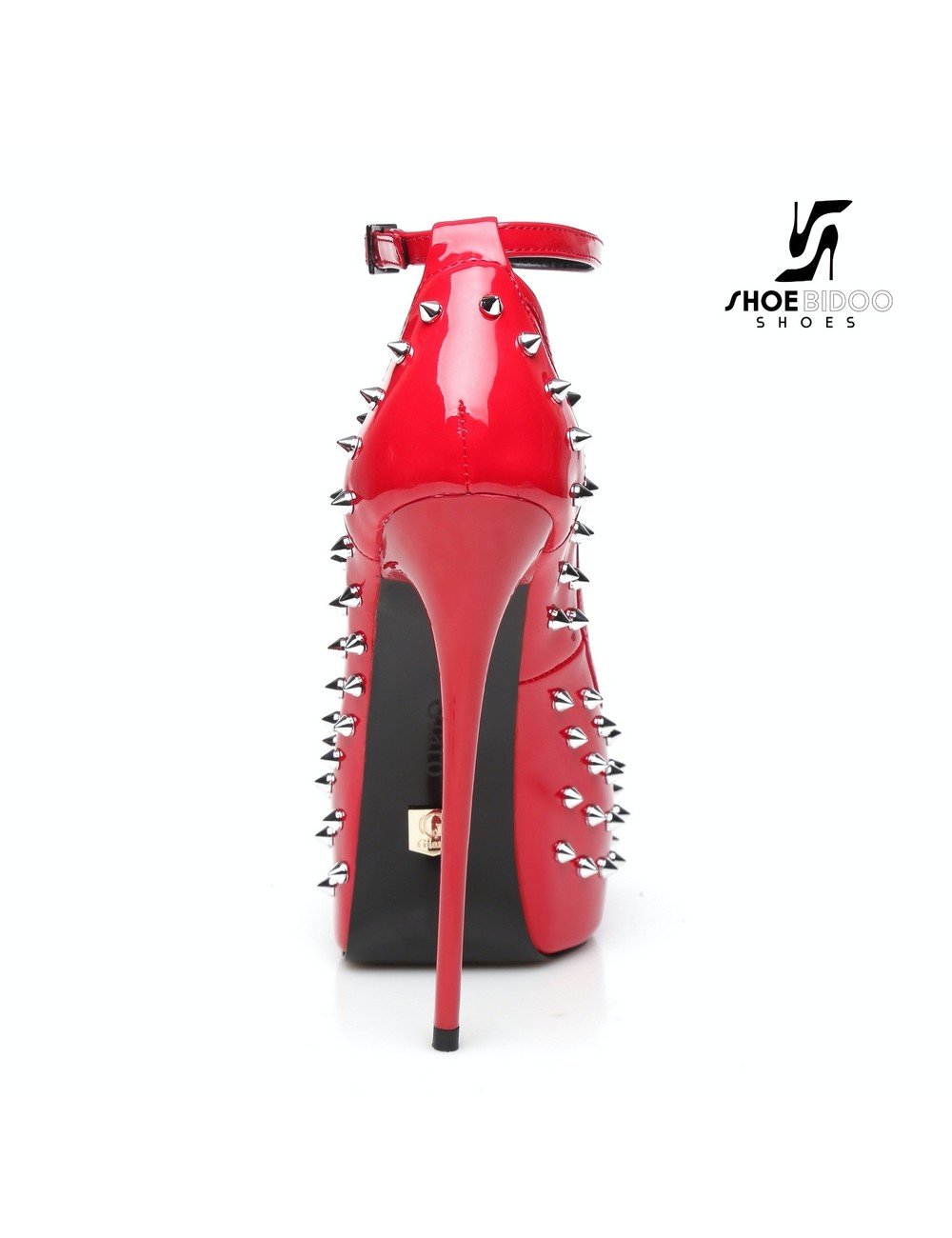 Giaro Rood glanzende Giaro "Galana" platforms met spikes