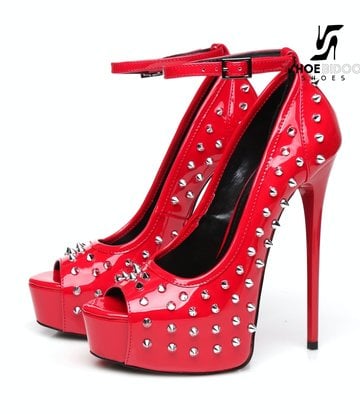 Giaro Red shiny Giaro "Galana" platforms with spikes