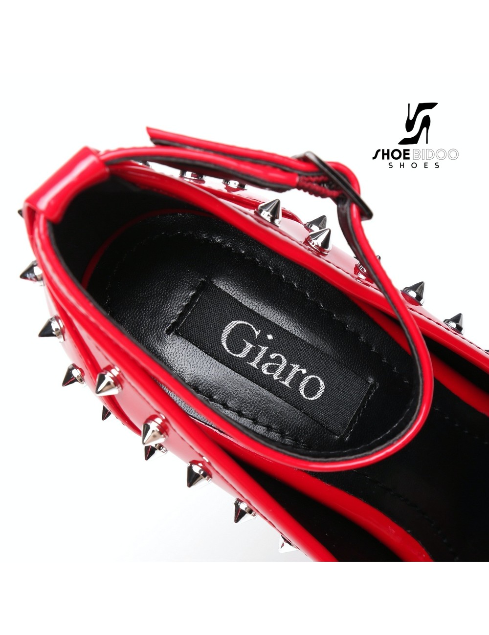 Giaro Rot glänzende Giaro "Galana" -Plattformen mit Spikes