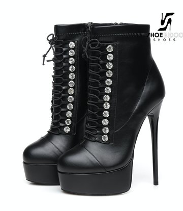 Giaro Black Lace-up Giaro "DAISIE" ankle boots