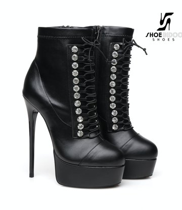 Giaro Black Lace-up Giaro "DAISIE" ankle boots