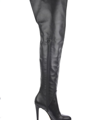 Sanctum Shoes Hohe italienische Oberschenkelstiefel ISIS mit Plateauabsatz aus echtem Leder