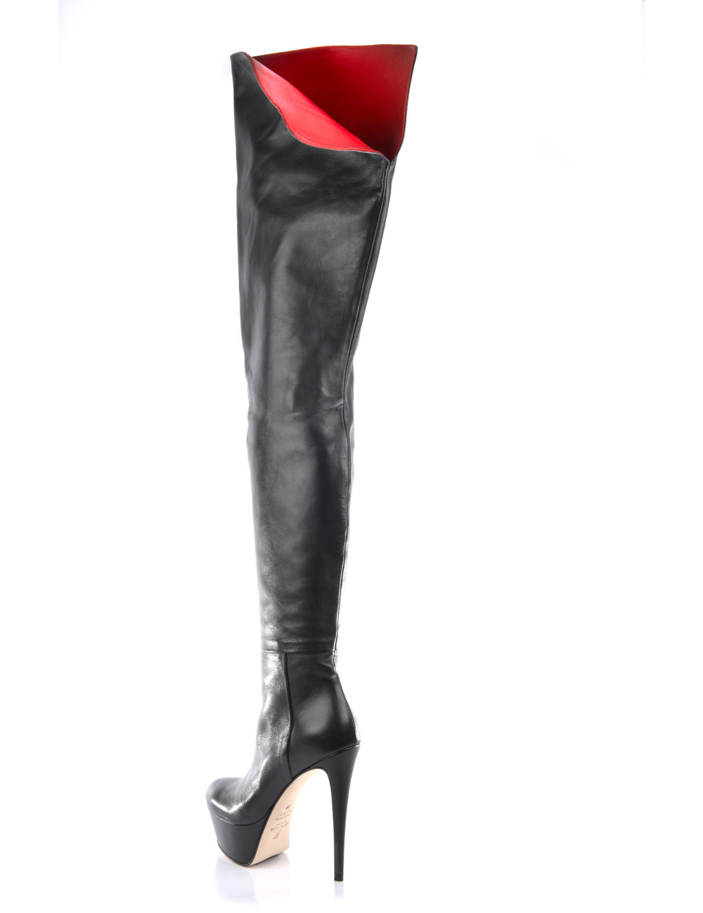 Sanctum High Italian crotch boots ISIS with platform heels in real leather